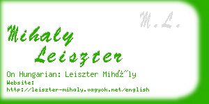 mihaly leiszter business card